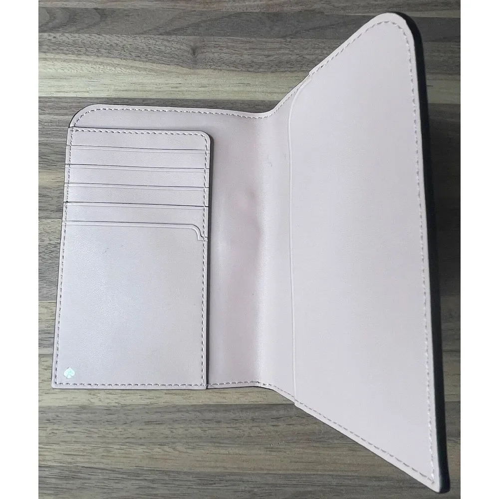 Kate Spade Frosty Penguin Leather‎ Passport Holder Travel Wallet Multi